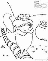 Coloring Pages Seuss Lorax Fan Dr Printable Kids sketch template