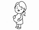 Embarazada Chica Incinta Embarazadas Ragazza Acolore Mamá sketch template