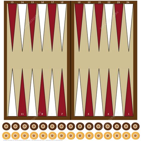 printable paper backgammon board  chips  printable papercraft
