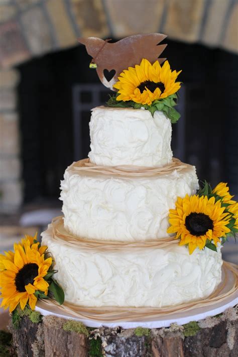 cakes and desserts photos sunflower wedding cake inside