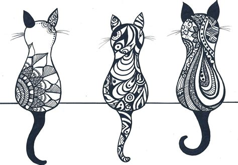 cat mandala gatti disegno draw deatils detail dettagli figure