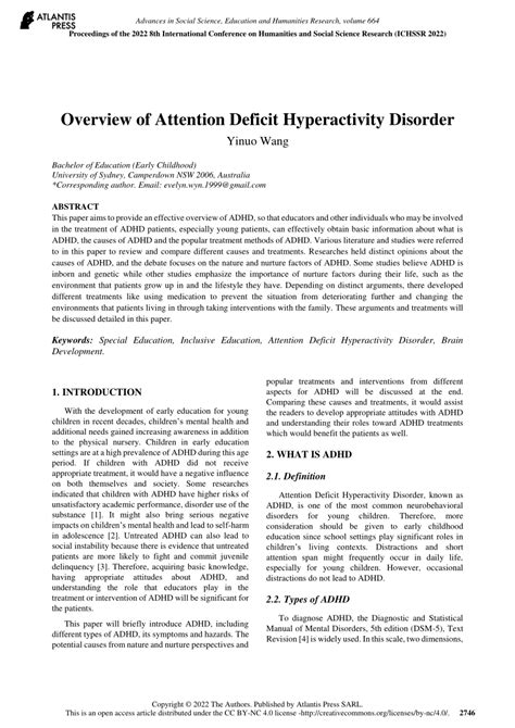 pdf overview of attention deficit hyperactivity disorder