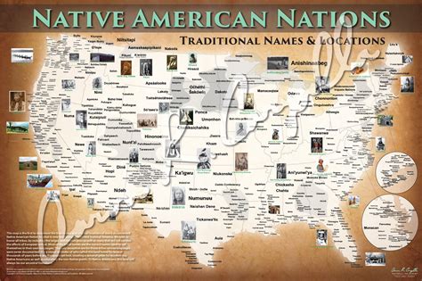 A Map Of The Native North American Nations With The Names The Tribes