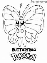 Butterfree Ausmalen Pikachu Gen Malvorlagen sketch template