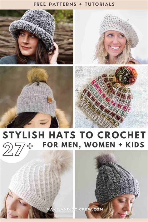 crochet hat  easy beanie patterns