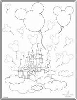 Coloring Pages Castle Disneyland Getcolorings Disney sketch template