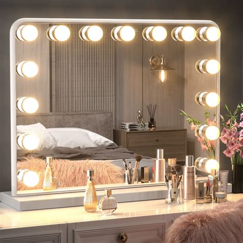 buy keonjinn large vanity mirror  lights  bluetooth speaker hollywood makeup vanity