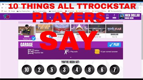 10 Things All Ttrockstar Players Say Youtube