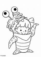 Boo Coloring Monster Pages Color Monsters Inc Disney Hellokids Ink Print Colouring sketch template