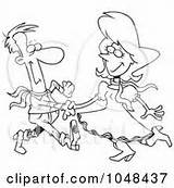 Square Dancing Cartoon Clipart Dancers Rf Royalty Couple Clip Outline Illustrations Toonaday sketch template