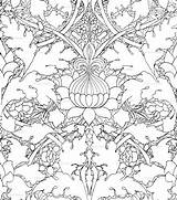 Morris William Coloring Damask Pages Adult Colouring Books Patterns Pattern Sheets Drawing Color Wallpaper Flower Paint Growing Designs Own Bing sketch template