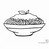 Colorare Disegni Alimenti Piatto Bambini Cibo Piatti Disegnidacolorareonline Espaguetis Alimentos Comida Animali sketch template