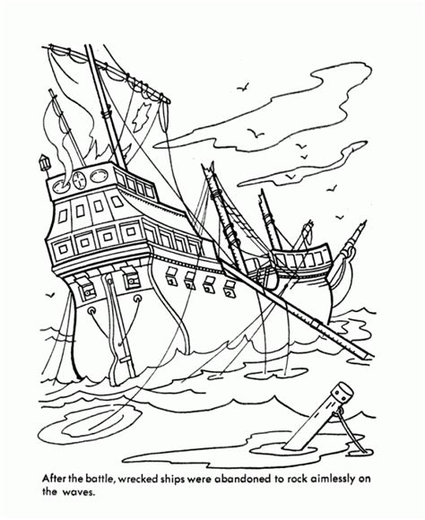 pirate ship coloring pages printable