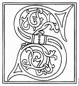 Coloring Pages Monogram Getcolorings Alphabet Decorative Letter sketch template