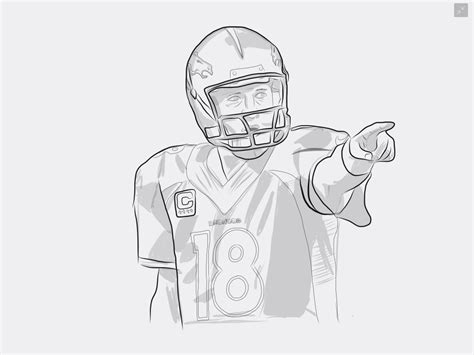 peyton manning coloring pages  coloring pages