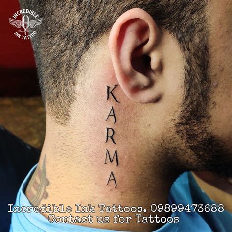 karma tattoo karmatattoo necktattoo contact   karma tattoo neck tattoo karma