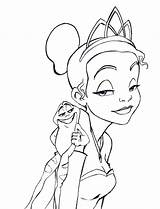 Princesse Grenouille Tiana Naveen Azcoloring Princesa sketch template