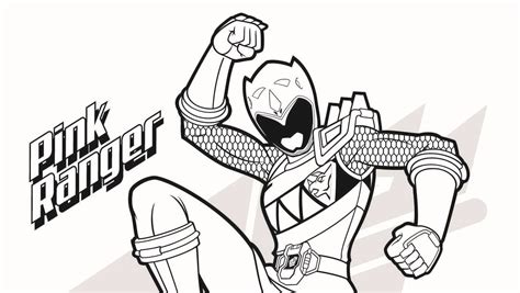 pink ranger coloring page power rangers  official power rangers