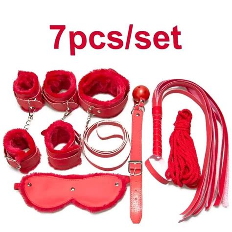 buy 7 pcs lot pink sex flirt toys sex handcuffs collar