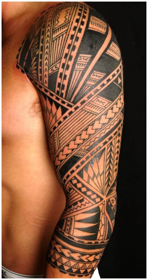 polynesian sleeve tattoo designs popular tattoo design mouwtatoeages tatoeage ideeen