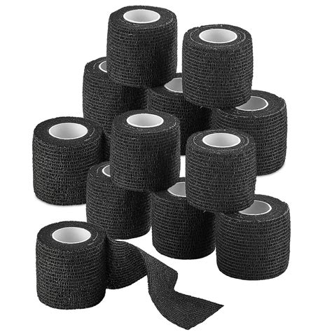 adherent cohesive bandage  pack bulk black  adhering