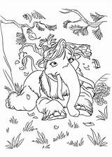 Coloring Ice Age Pages Peaches Popular Ellie Mannie Daughter Bulkcolor sketch template