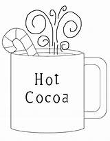 Coloring Hot Pages Printable Christmas Chocolate Clipart Print Mug Color Library Popular Coloringhome sketch template