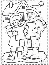 Singen Cantando Villancicos Schnee Weihnachtslied Sneeuw Colorare Ausmalen Neige Neve Nieve Chants Malvorlagen Ausmalbilder Hiver Coloriages Canto Natalizio Canti Weihnachten sketch template