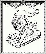 Paw Patrol Coloring Pages Christmas Getcolorings Print Printable sketch template