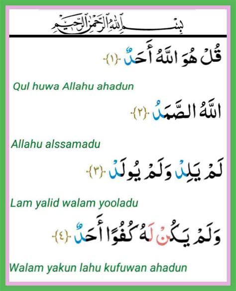 Tafsir Surah Al Ikhlas Tafseer Of The Holy Quran 112 Surah Al Ikhlas