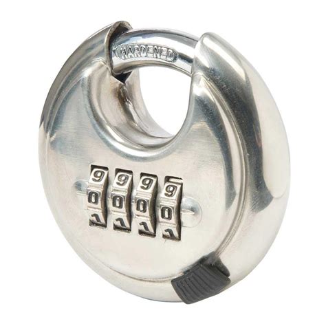 silverline 926157 stainless steel combination disc padlock