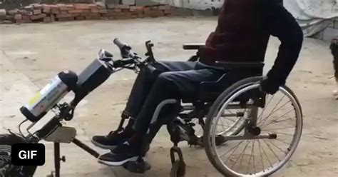 a wheelchair add on that turns into a trike 9gag