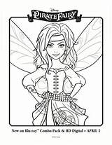 Coloring Fairy Pirate Sweeps4bloggers Sheet Disney Pages sketch template