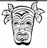 Coloring Pages Hawaii Luau Tiki Hawaiian Mask Drawing Printable Colouring Printables Print Head Kids Theme Faces Flower Color Masks Flowers sketch template