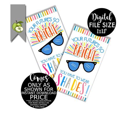 futures  bright gift tags classroom sunglasses etsy