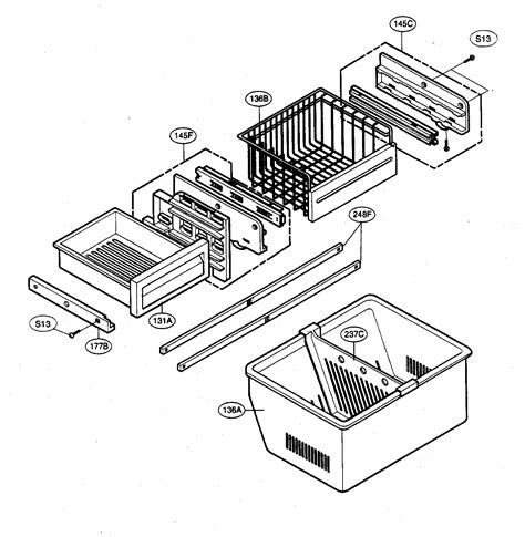 freezer parts diagram parts list  model  kenmore elite parts refrigerator parts