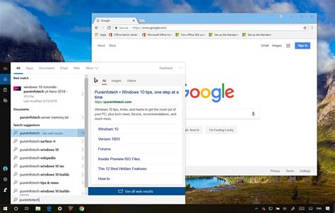 force start menu search   google  windows  pureinfotech