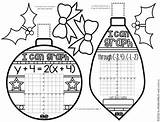 Equations Graphing Linear Christmas Algebra Ornaments Math Activity Preview sketch template