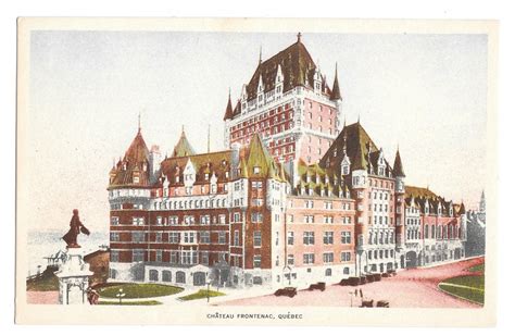 Chateau Frontenac Quebec Canada Vintage Postcard