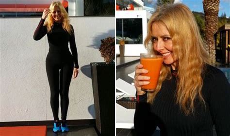 looking fit carol vorderman shows off her thigh gap in skintight