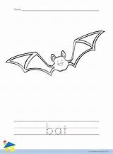 Bat Coloring Worksheet Worksheets Halloween sketch template
