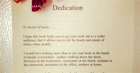 great book dedication
