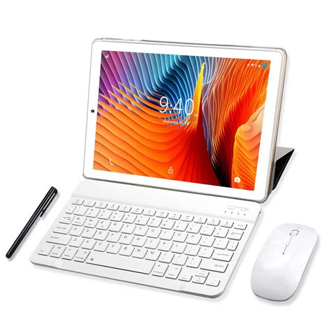 yotopt tablet  zoll mit tastatur und maus android   dual sim