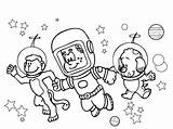 Astronauta Astronaut Weltraum Astronaute Coloring Coloriages sketch template