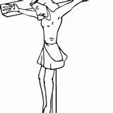 Cristo Crucificado Colorir Redentor Tudodesenhos sketch template