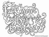Coloring Word Words Swear Cuss Profanity Dope Douche Canoe sketch template