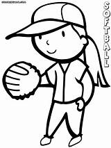 Softball Coloring Pages Print Colorings sketch template
