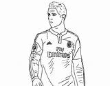 Ronaldo Cristiano Coloring Pages Coloringcrew sketch template