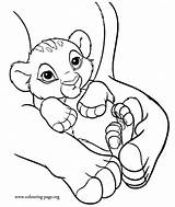 Coloring Pages Baby Lion Simba King Cub Colouring Kids Disney Mother Arms His Print Printable Color Template Wolf Fun Cubs sketch template