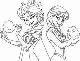Elsa Pages Anna Frozen Coloring Color Print Kids sketch template